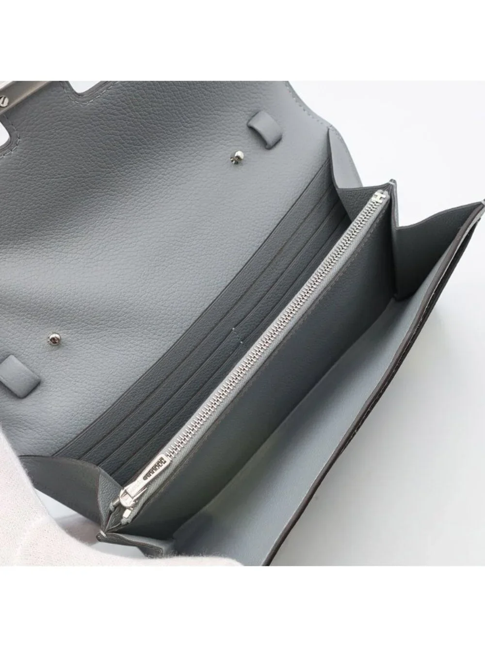 Hermes Heaven Constance To Go Gris Perle Silver Wallet Pouch Ever Color Leather